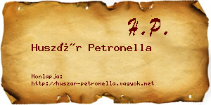 Huszár Petronella névjegykártya
